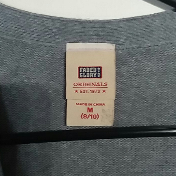 M Faded Glory Gray Short Sleeve Sweater - Picture 4 of 4